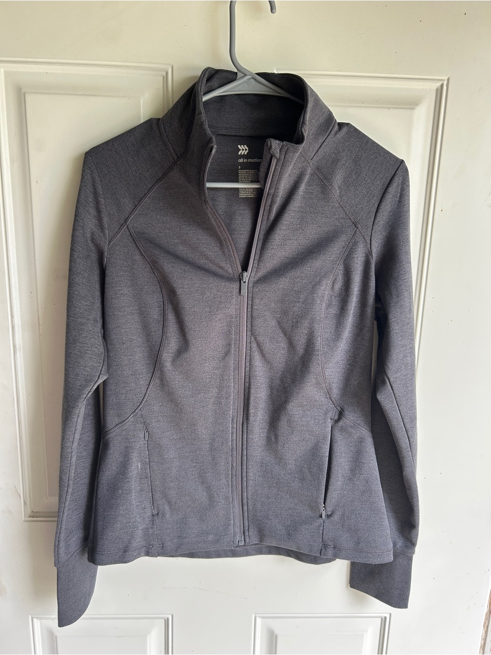 all in motion Women's Heather Charcoal Zip-Up Utility Jacket
